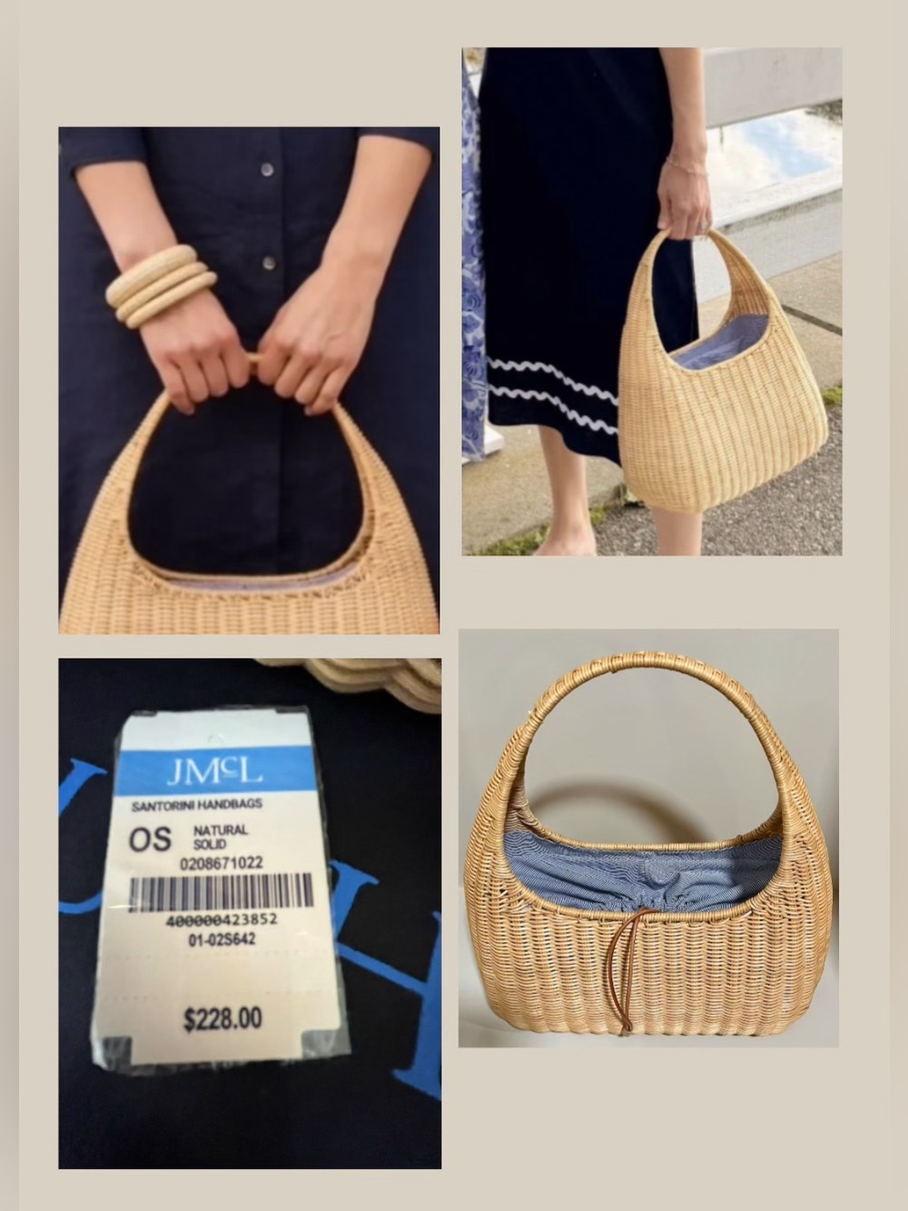 J. McLaughlin Santorini Wicker Shoulder Bag NWOT $228 - Picture 10 of 17